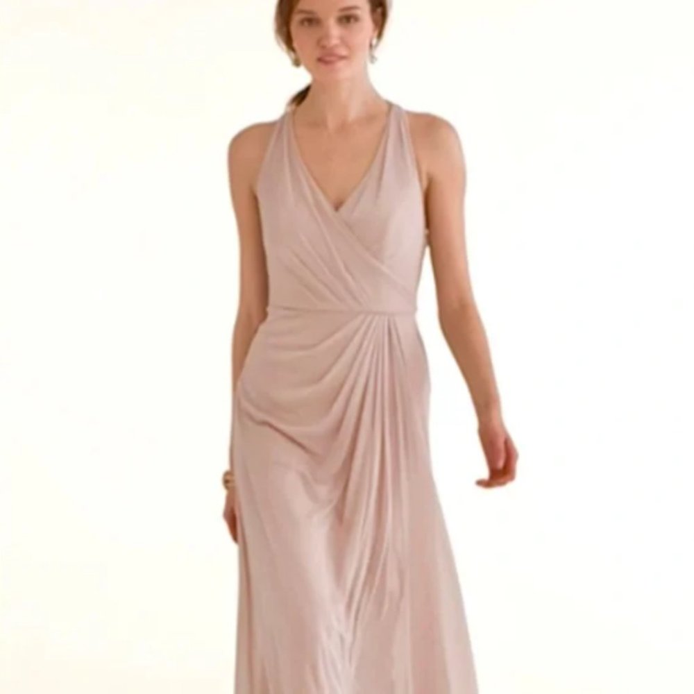 David's Bridal Long Halter Strap Dress | Size 4 | NWT